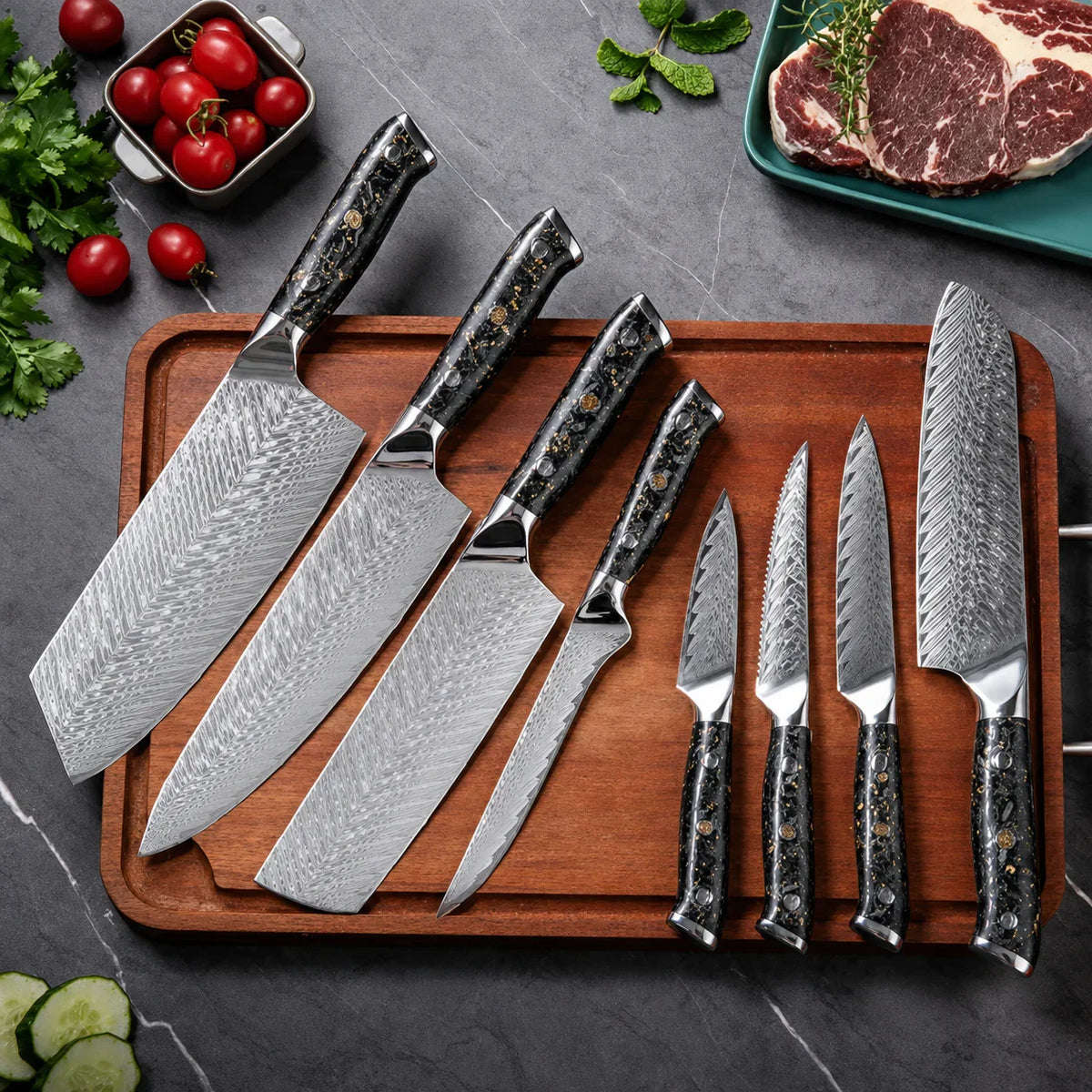 Obsidian Damascus Series